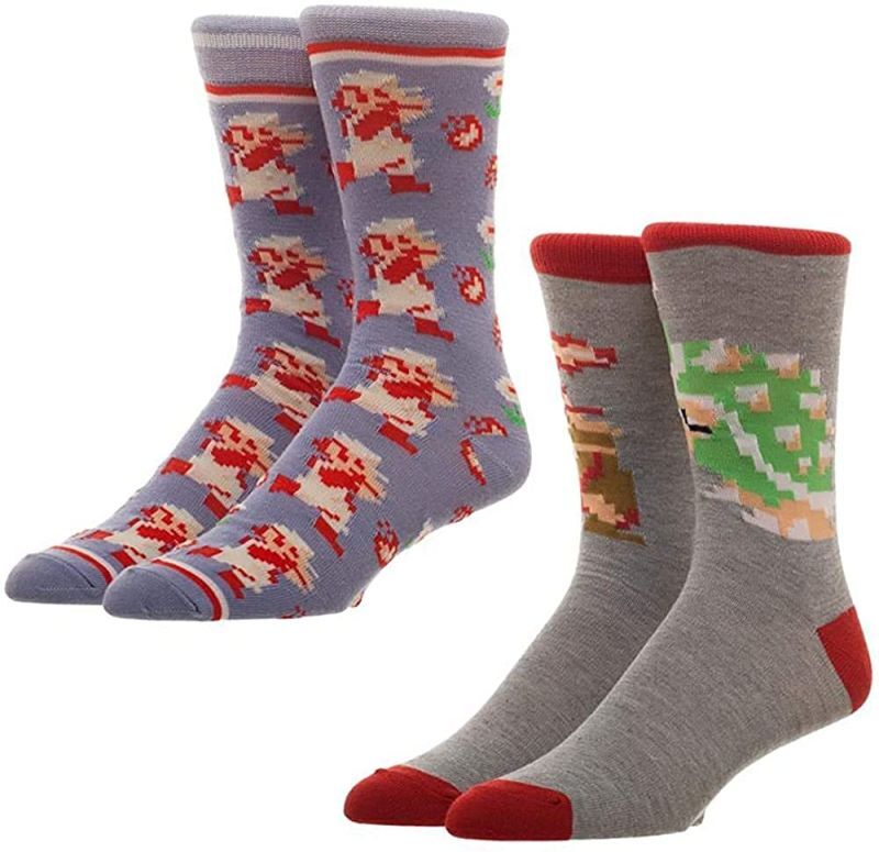 SUPER MARIO BROS Mario Men's Casual 2 Pair Socks Babs Gaming And