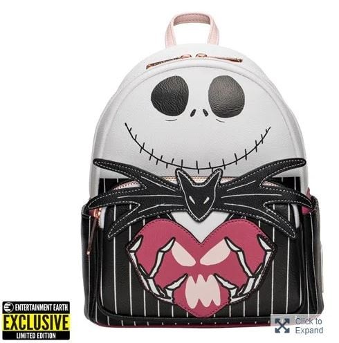 Jack Skellington Valo-ween Loungefly Mini-Backpack Disney Nightmare ...