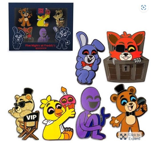 Five Nights at Freddys Security Breach Boxed Pin Set of 6